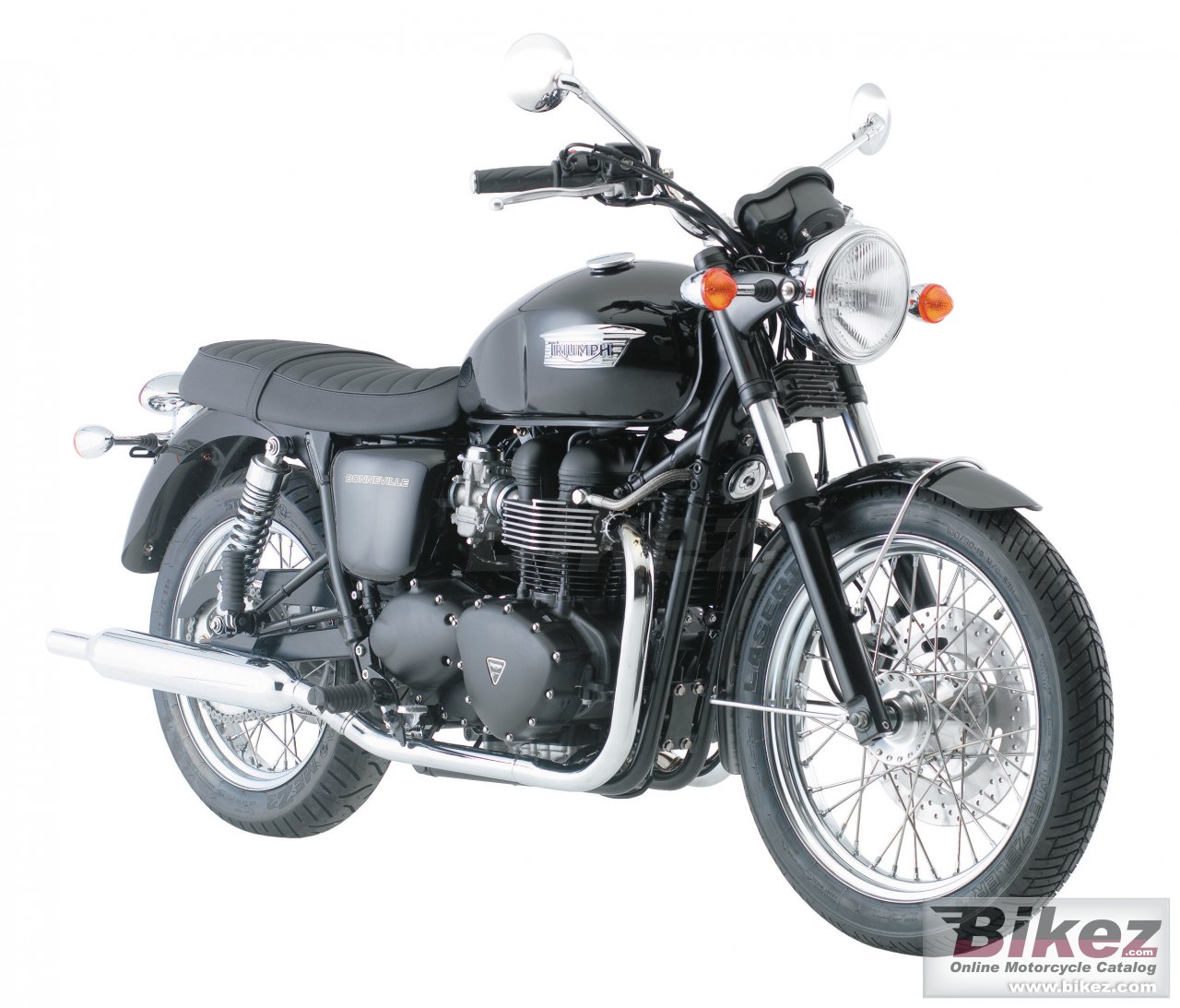 Big Triumph bonneville black picture and wallpaper from Bikez.com